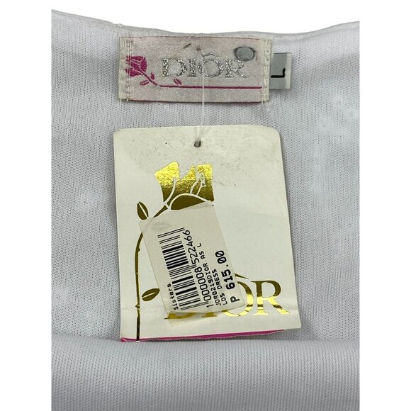 Dior White Eyelet Slip Dress Size L Spaghetti Strap NWT - Picture 3 of 6